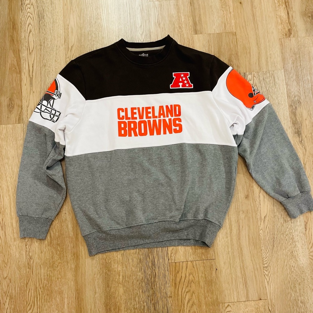 NFL Cleveland Browns Colorblock Crowneck Sweatshirt Pre owned